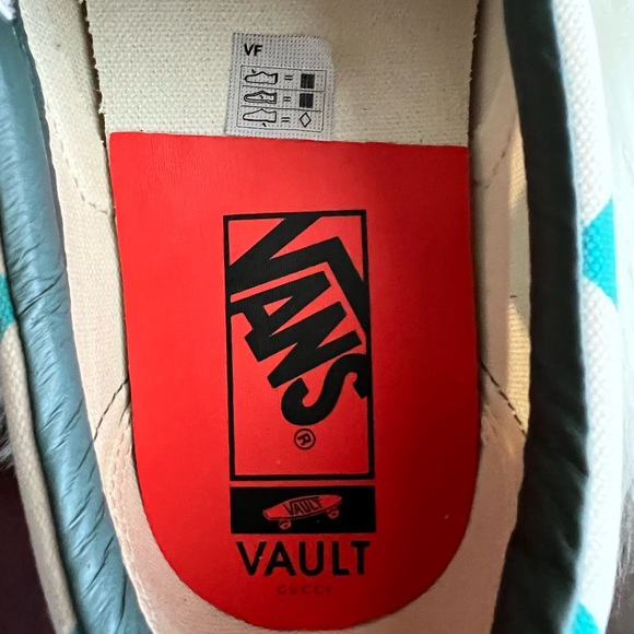 Shoes-Gucci X Vans SOLD OUT Blue Beaded Slip-on. NIB UNISEX Women’s 7.5 /Men’s 6 - Picture 6 of 17